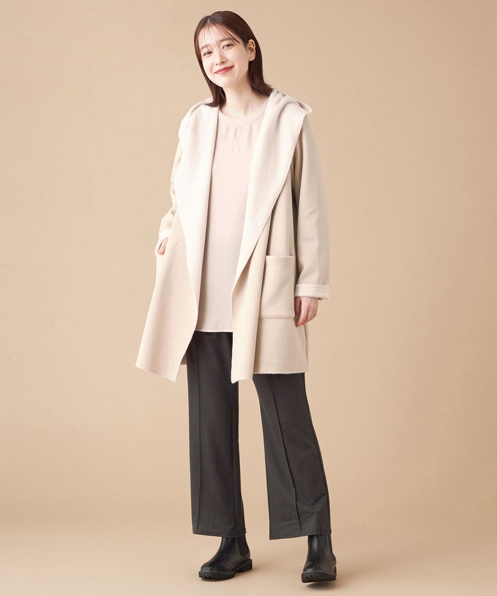 SHARE PARK LADIES 【洗える】ナチュラルワッシャー　セミフレアパンツ 