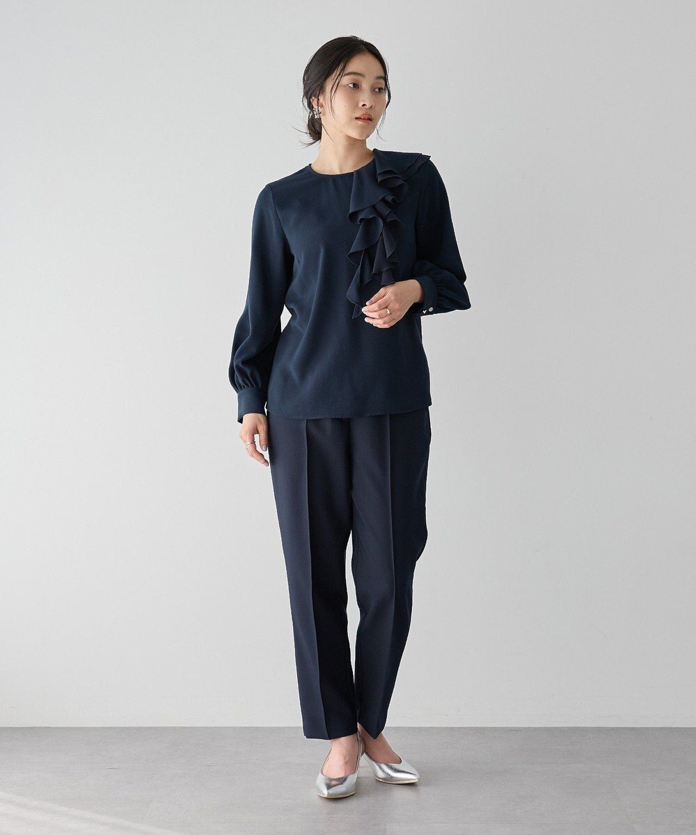 YECCA VECCA アシメラッフルブラウス 