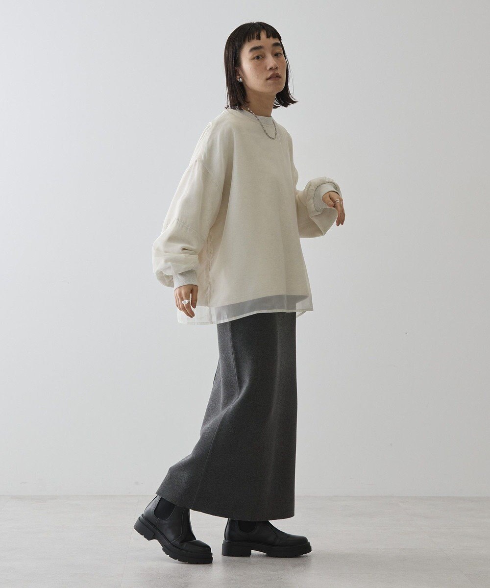 AMERICAN HOLIC オーガンジーレイヤードスウェット 