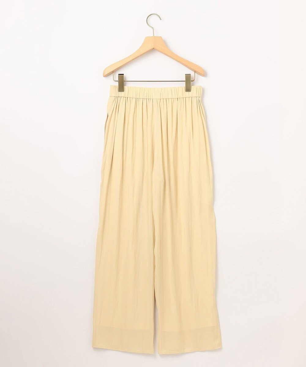 組曲 【洗える】ギャザーライトデシン パンツ ロング丈 