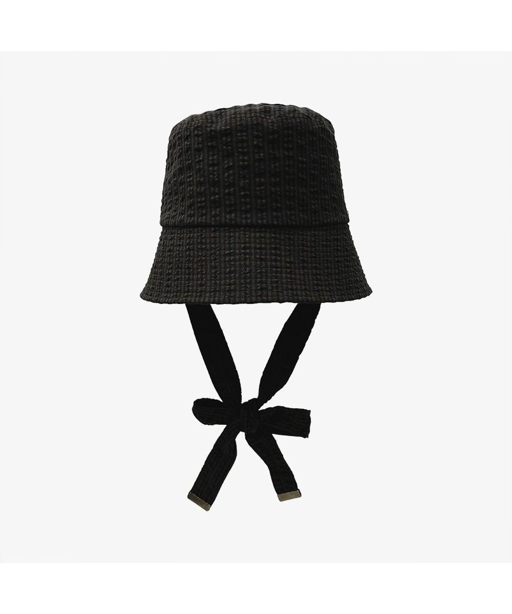 林八百吉商店 un chapeau　ひも付きチェックハット 