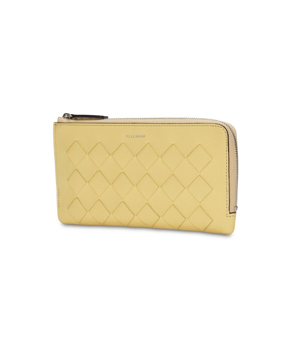PELLE BORSA メッシュL字ファスナーコンパクト長財布 Chrono Weave クロノウィーブ 5843 