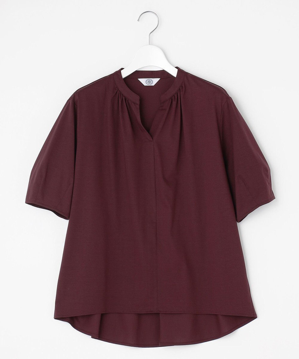 J.PRESS LADIES 【接触冷感】プレーティングジャージー ペプラム カットソー 