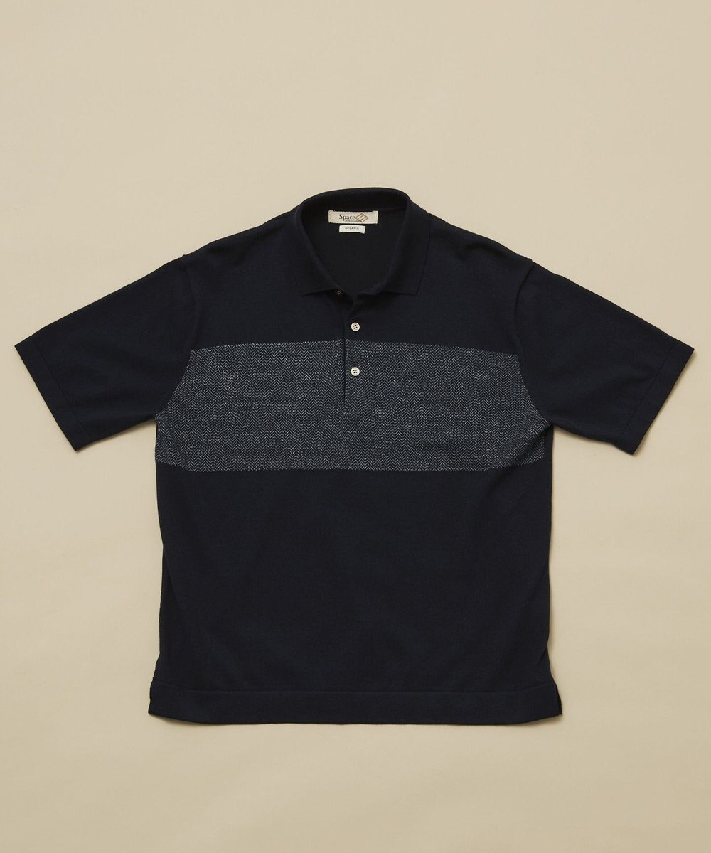 JOSEPH ABBOUD MOUNTAIN 【SPACE】OGストレッチコットン ニットポロシャツ 