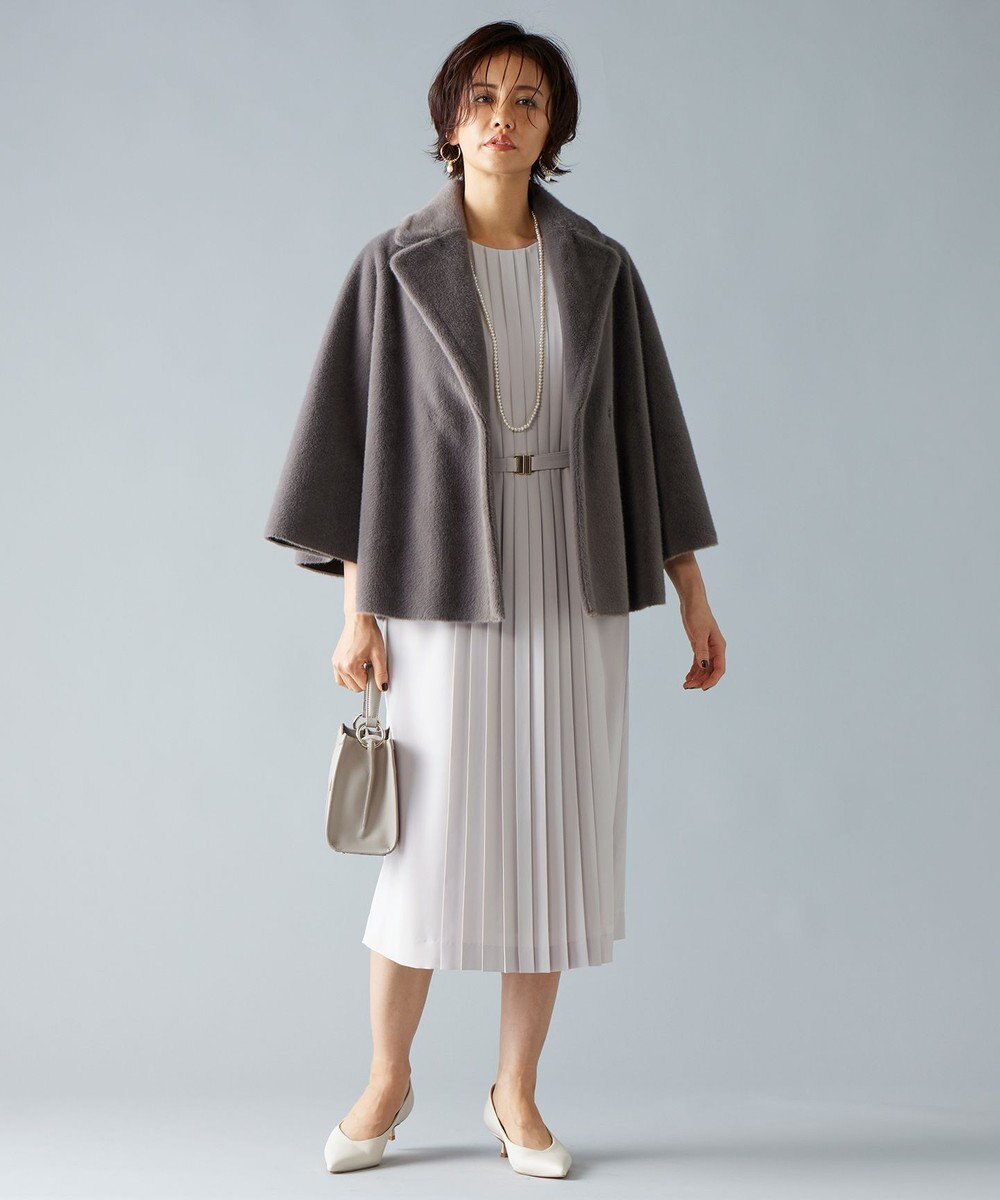 自由区 【洗える】ライトサテン ワンピース 