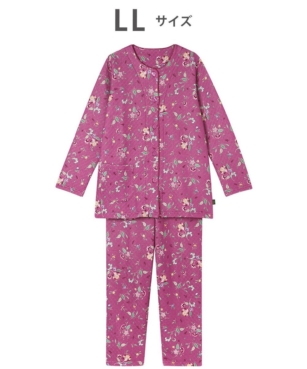 WACOAL ワコール_リラックス＆スリープ パジャマ キルトニット素材(本体) あったか 長袖 長ズボン ミントン レディース NDW458 /ワコール 