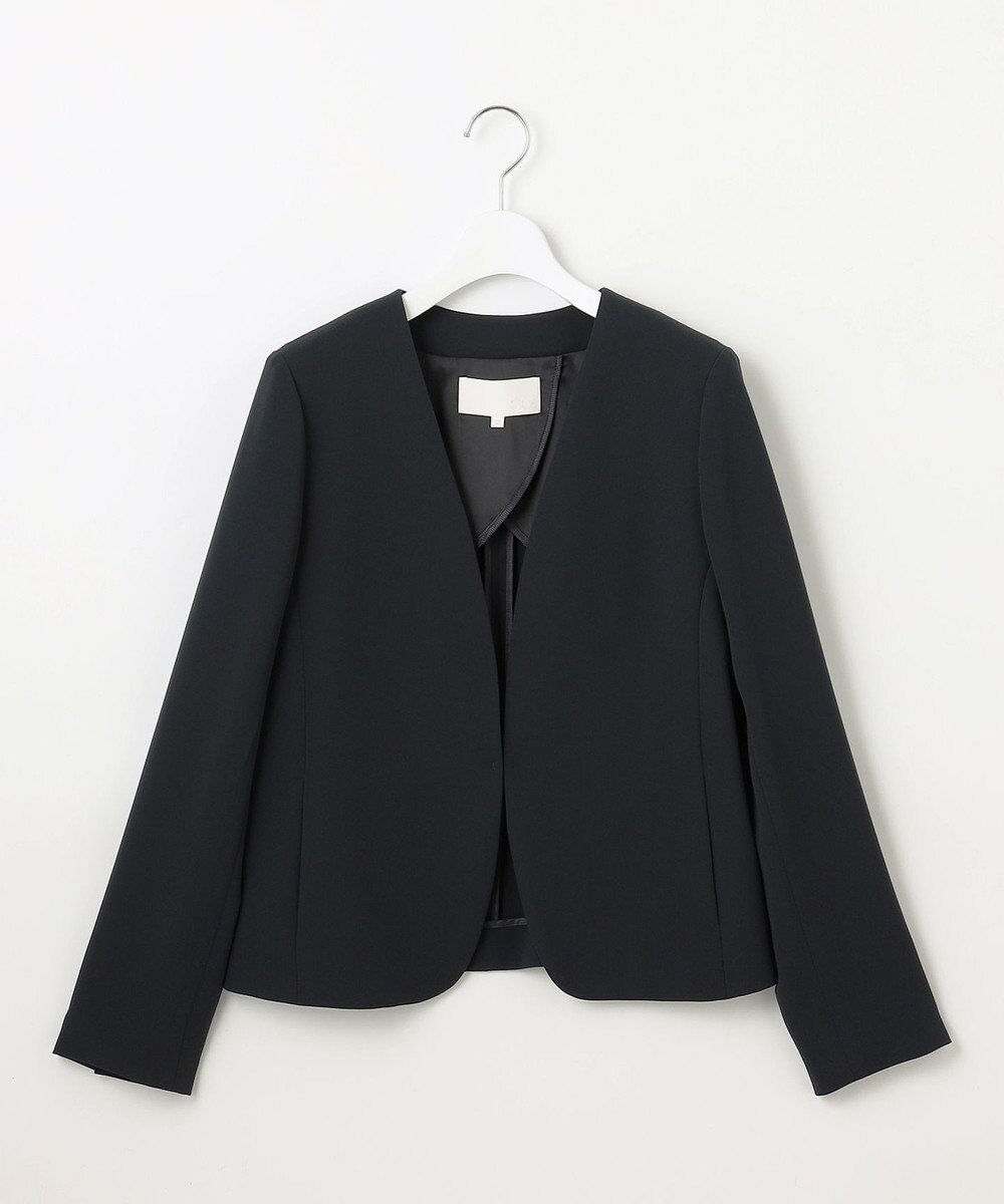 自由区 S 【セットアップ対応】トリアセダブルクロスノーカラー ジャケット 