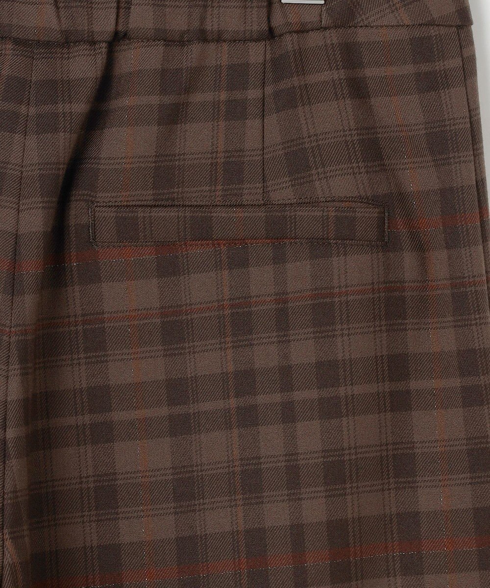 J.PRESS LADIES S milledタータンラメチェック クロップド パンツ 