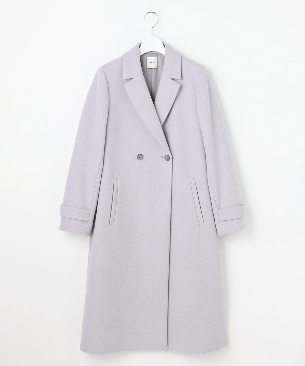 ANY SIS S ウールライクロング チェスターコート 
