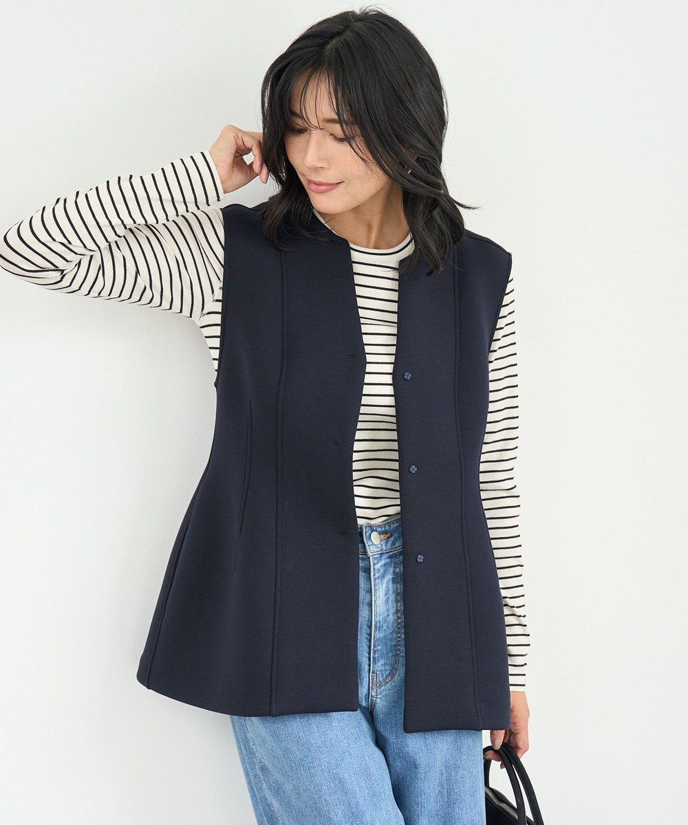 UNFILO コットンカシミヤ クルーネックカットソー 