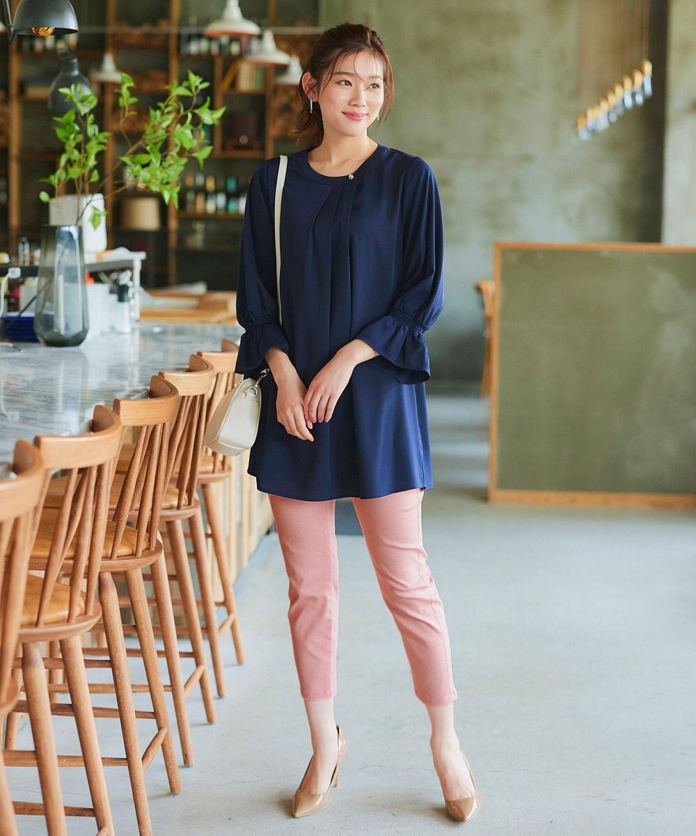 Tiaclasse 【新色追加・洗える】アンクルテーパードパンツ 