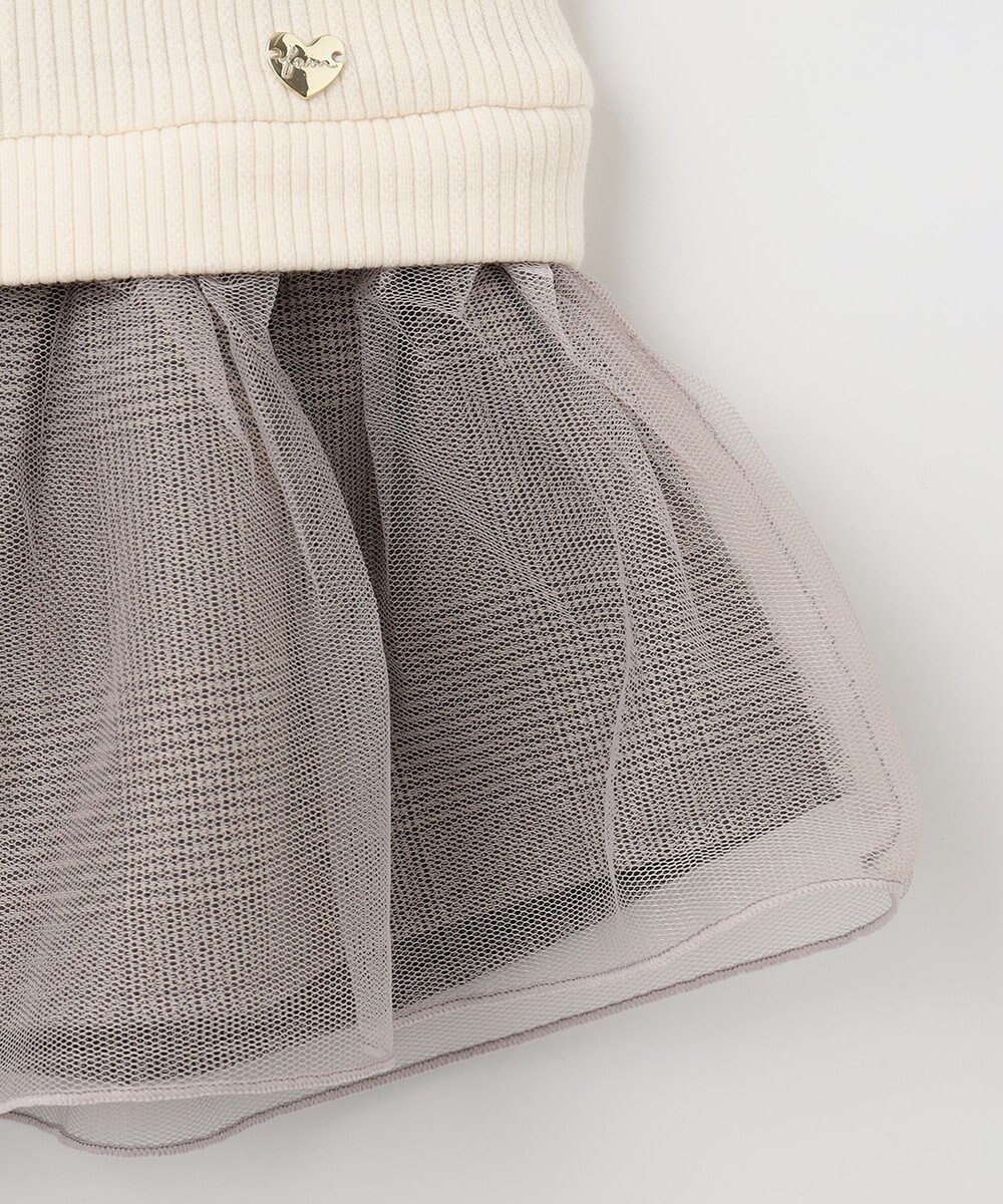 ANY KIDS パール付きペプラムトレーナー 