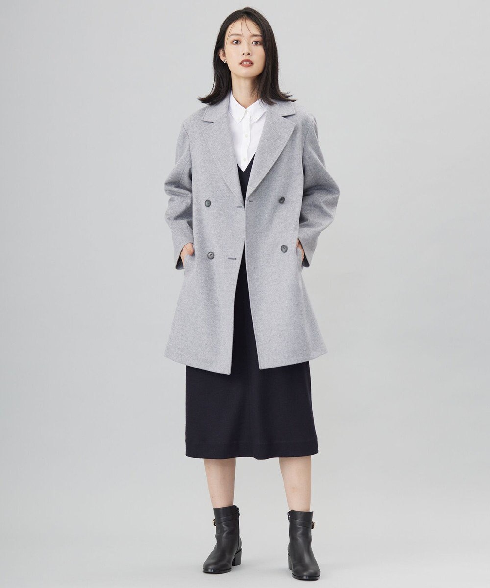 J.PRESS LADIES L Super150sAZAMIビーバー Pコート 