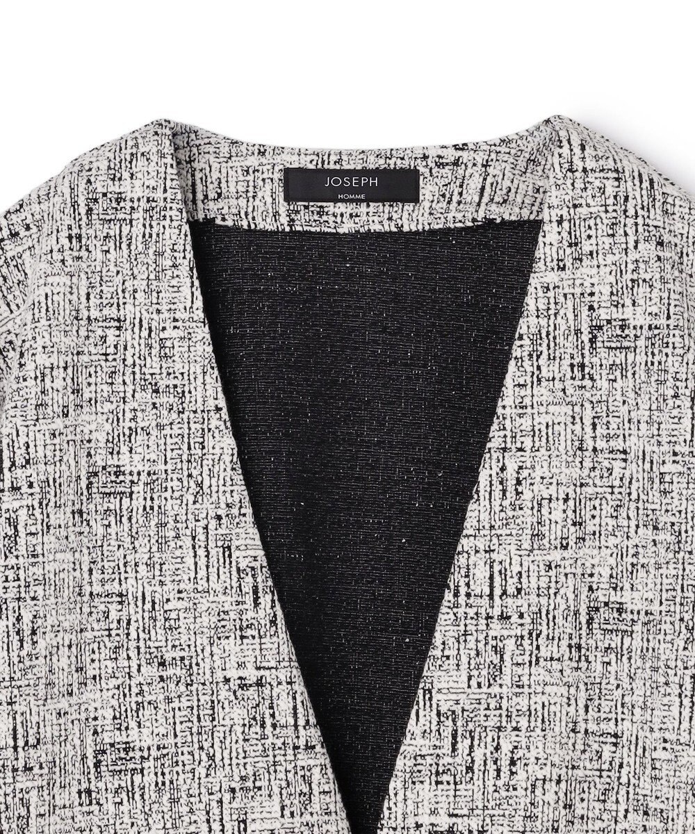 JOSEPH HOMME 【イージーケア】パフィーチェックジャージー　カーディガン 