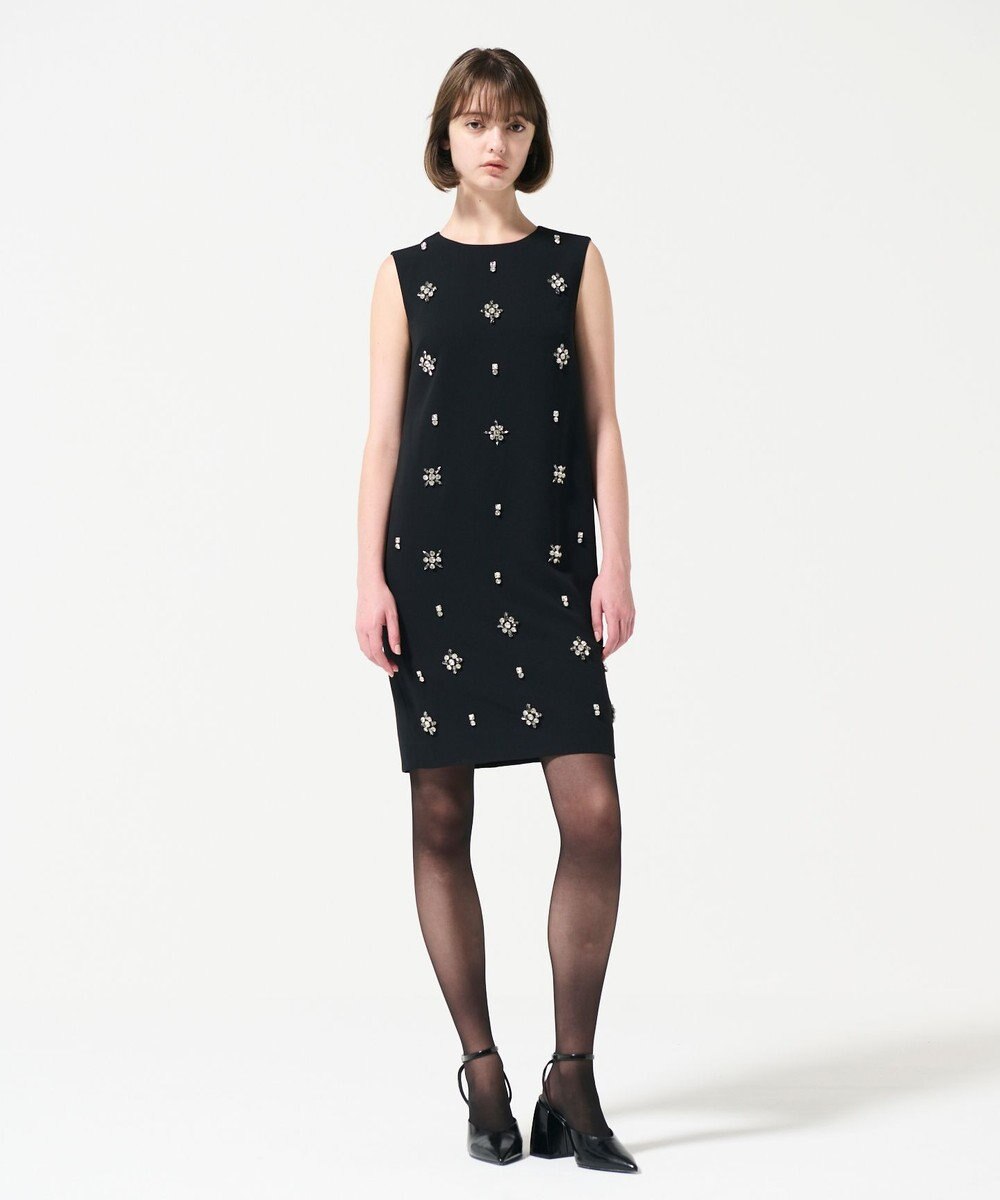 GRACE CONTINENTAL ビジュー刺繍ドレス 