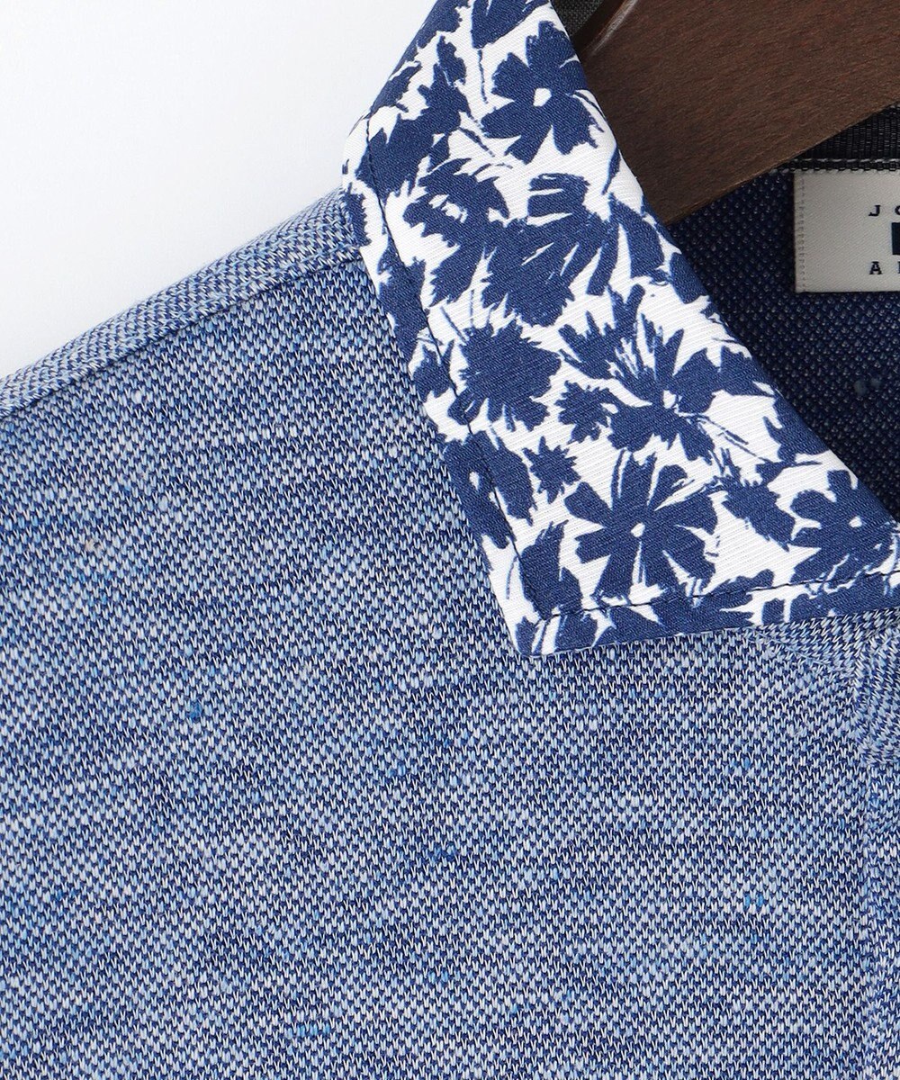 JOSEPH ABBOUD 【リネン素材/清涼感/吸水速乾】リネンハニカム 半袖 ポロシャツ 