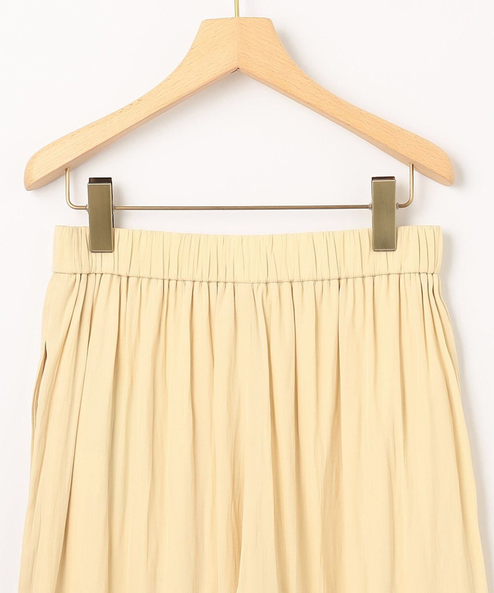 組曲 【洗える】ギャザーライトデシン パンツ ロング丈 