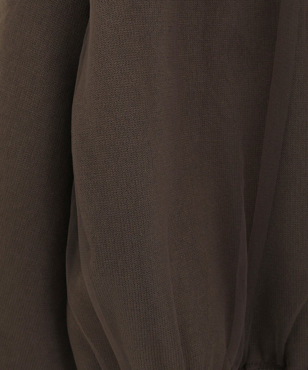 Green Parks チュールドッキングＶネックニットカーディガン 