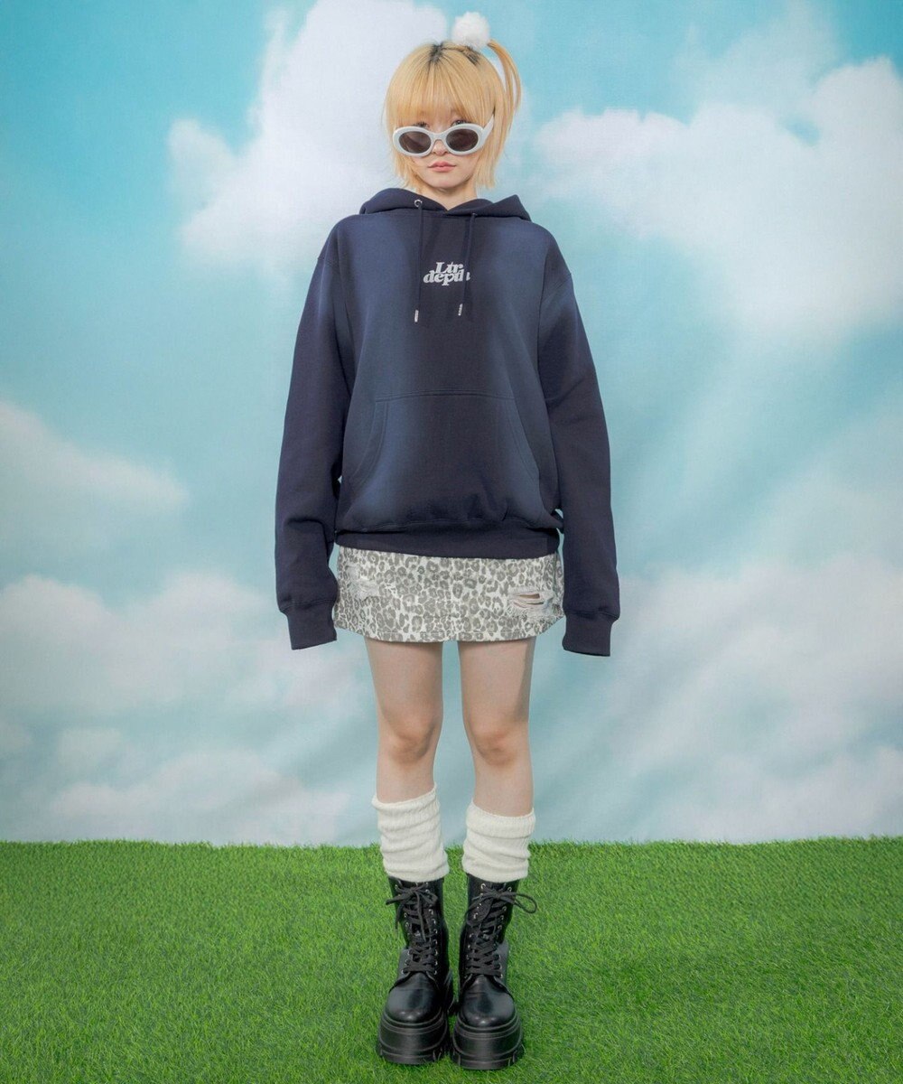 WEGO 【ユニセックス着用ITEM】ハートモチーフプルパーカー 