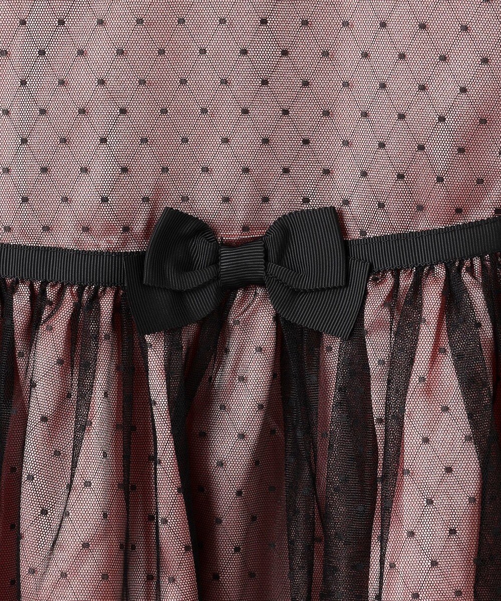 組曲 KIDS 【150-160㎝】チュールドット ドレス 