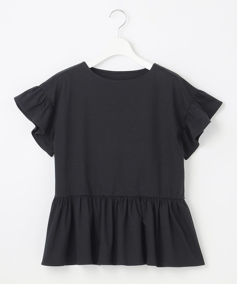 Feroux 【UVケア】フリルスリーブペプラム カットソー 