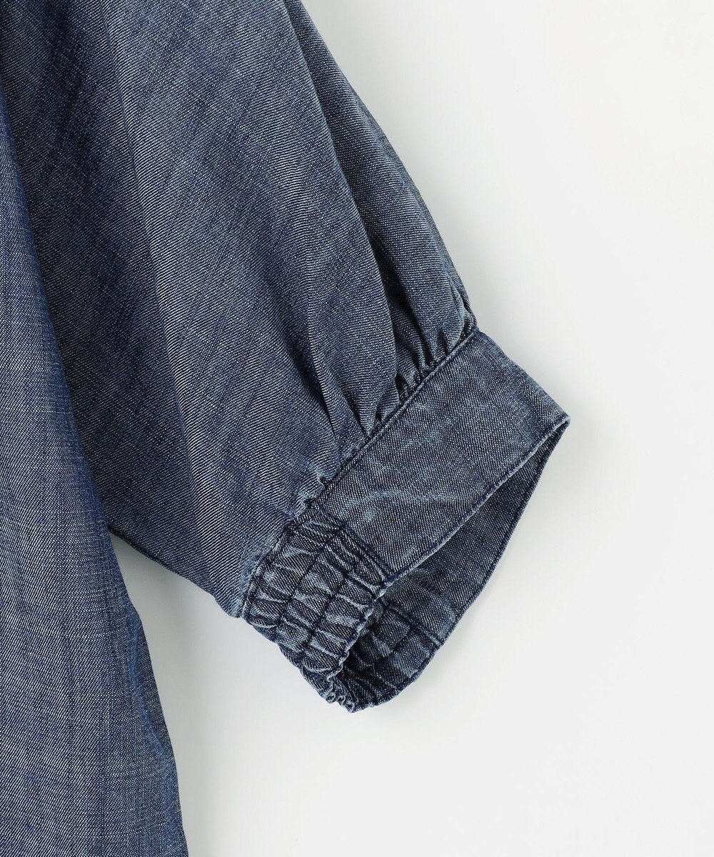 自由区 【洗える・XSサイズあり】テンセルリネンデニム  ブラウス 