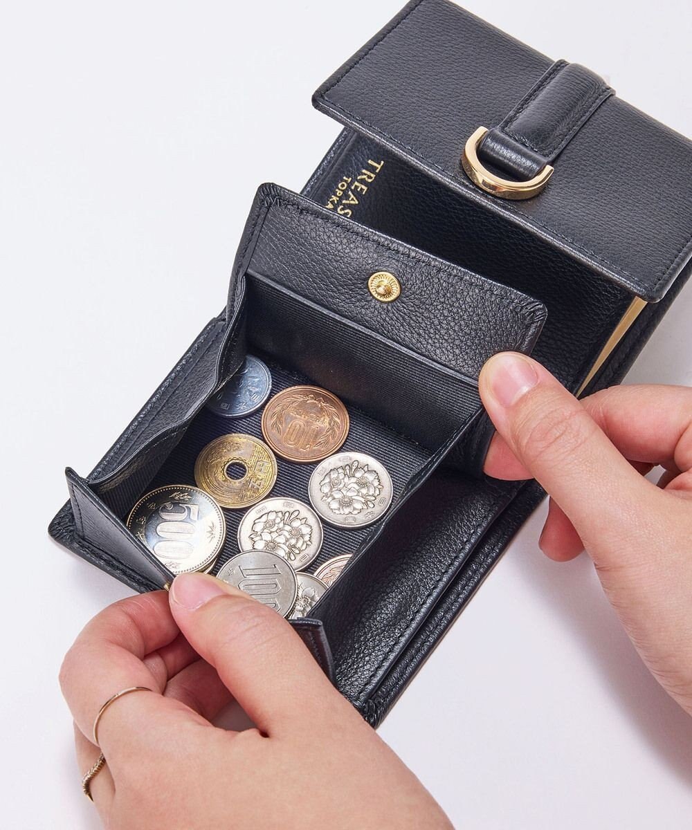 TOPKAPI 【TREASURE TOPKAPI】ソフトレザー ベルトデザイン 三つ折り財布　 