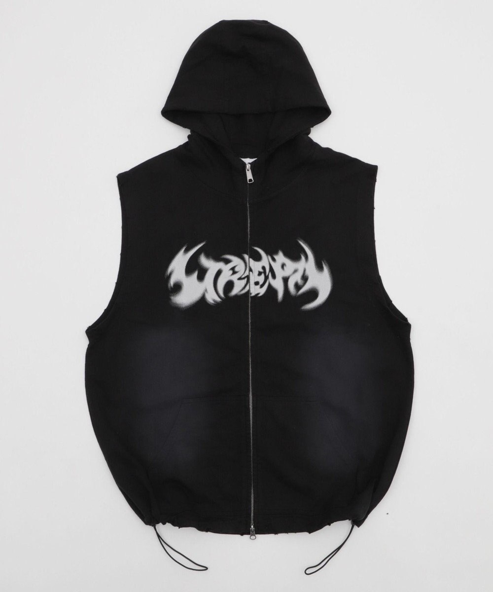 WEGO ノースリーブグラフィックZIPパーカー 