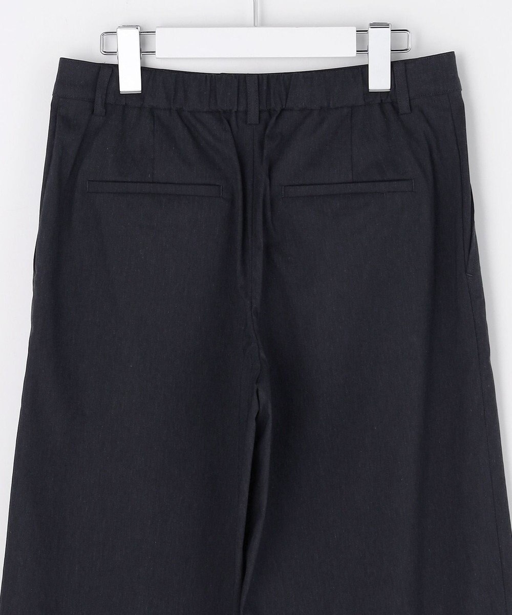 J.PRESS LADIES セルロースリネンストレッチ セミワイド パンツ 