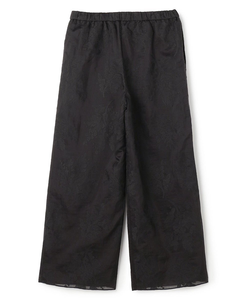 UNFILO L 【ウエストゴム】ボタニカル エンブロイダリー パンツ 