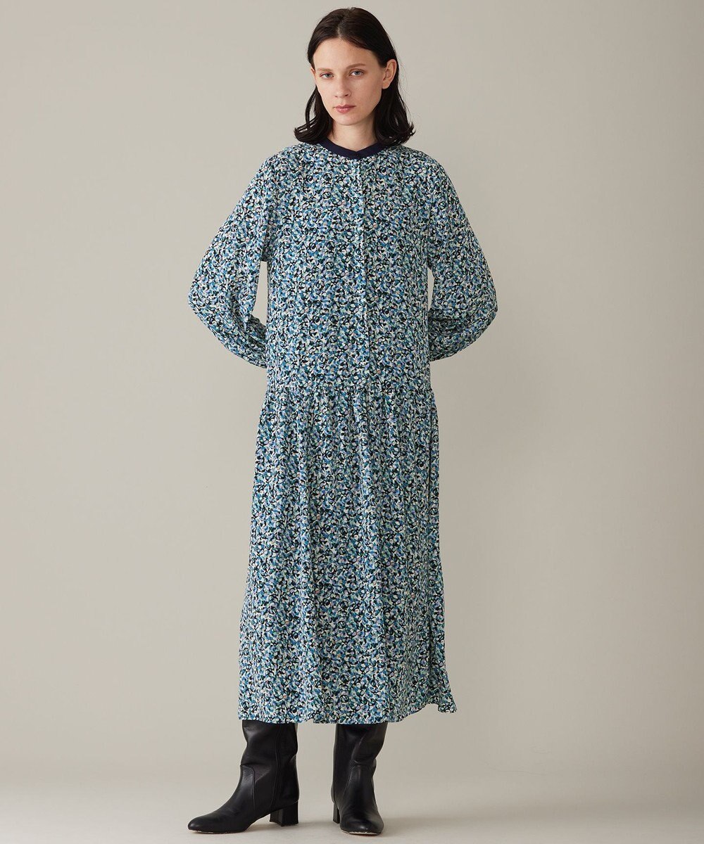 自由区 L 【洗える】フラワーペタルプリント ワンピース 