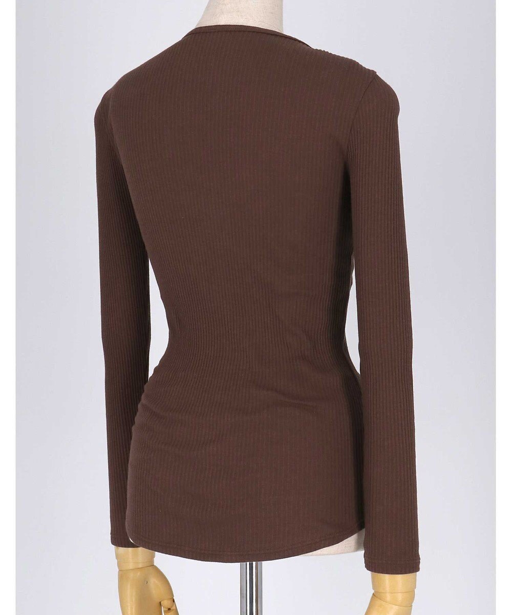 une nana cool 綿100% リブ編みコットン 長袖シャツ 