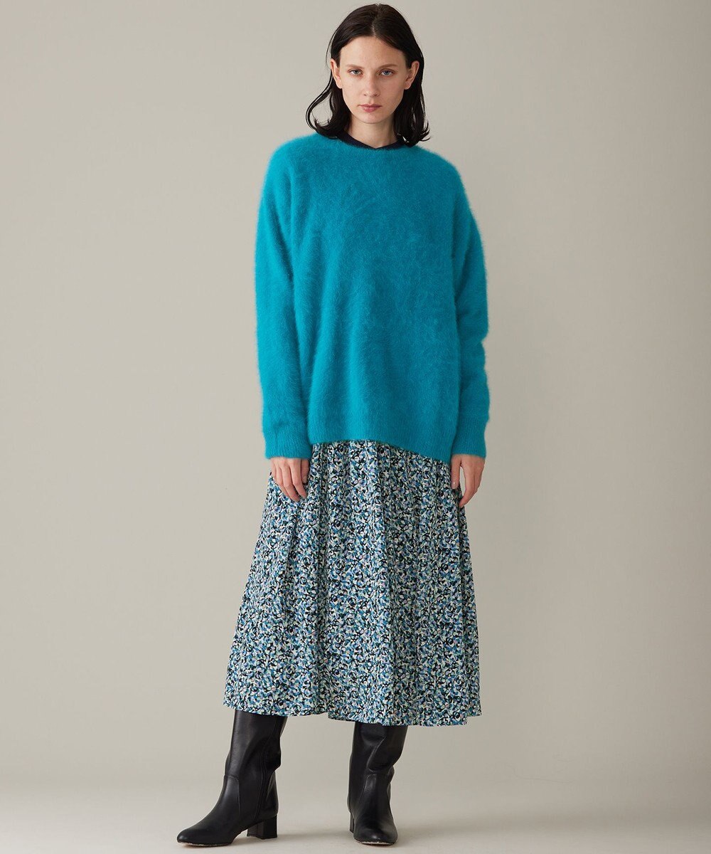 自由区 L 【洗える】フラワーペタルプリント ワンピース 