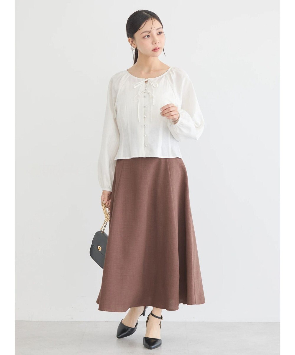 earth music&ecology フロントリボンブラウス 