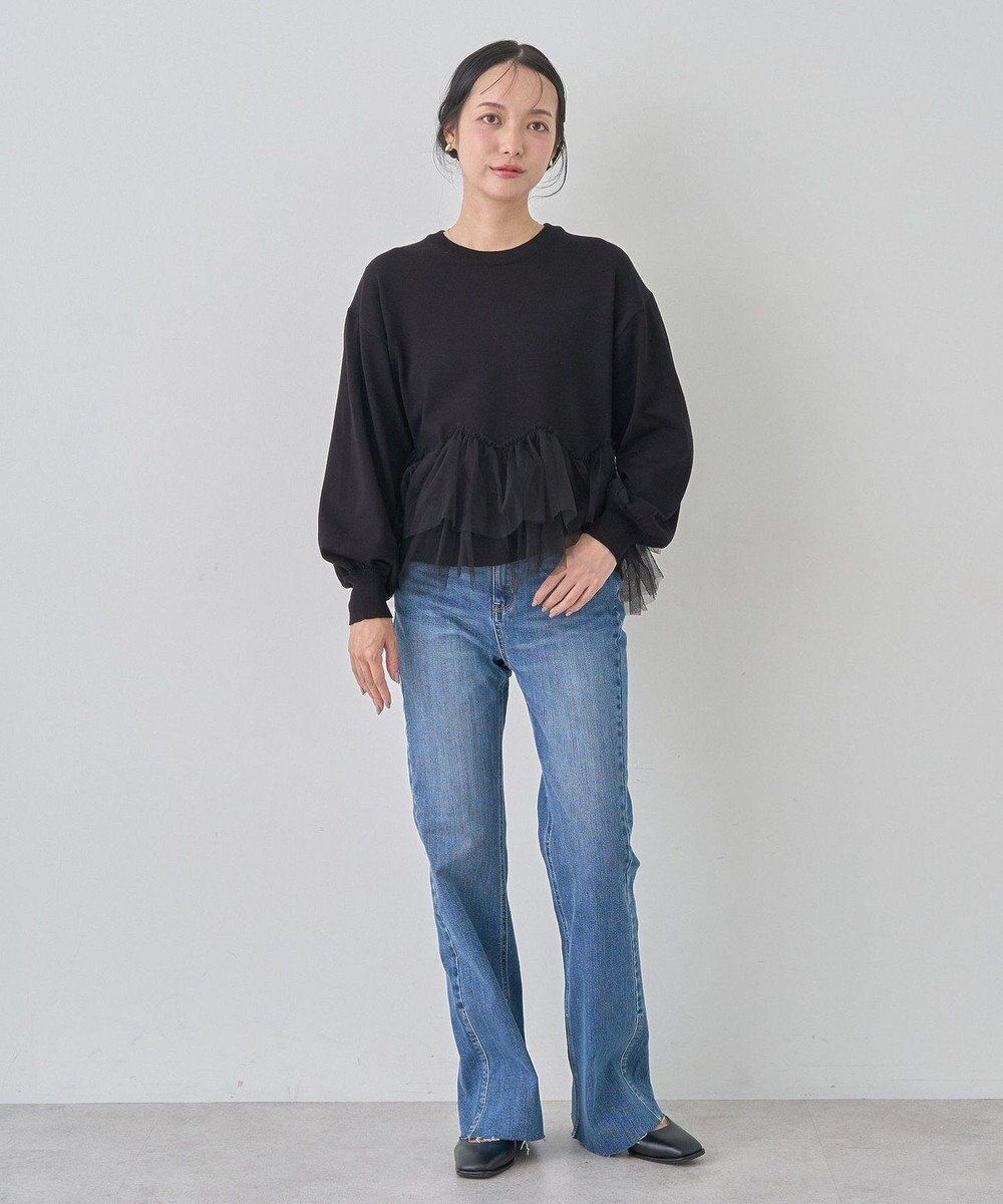 earth music&ecology チュールヘムニットプルオーバー 