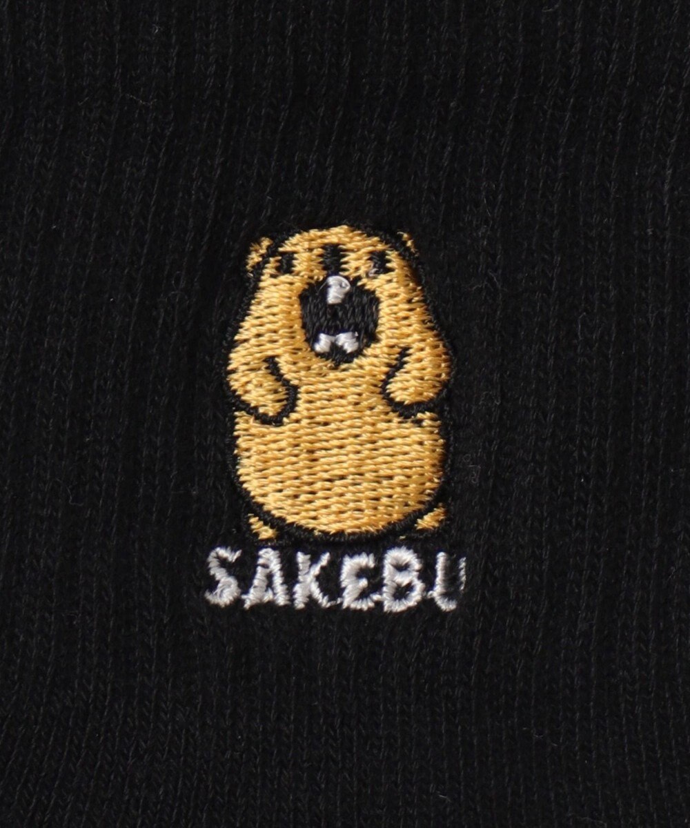 WEGO モチーフロゴ刺繍アンクルパイルソックス 