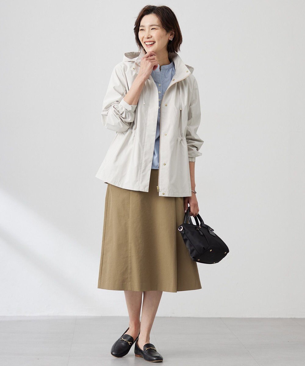 J.PRESS LADIES 【洗える・接触冷感・UVケア】エステネージュストライプ コクーン ブラウス 