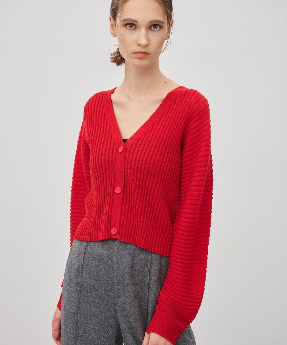 uncrave シアーストライプニット ドルマンカーディガン 