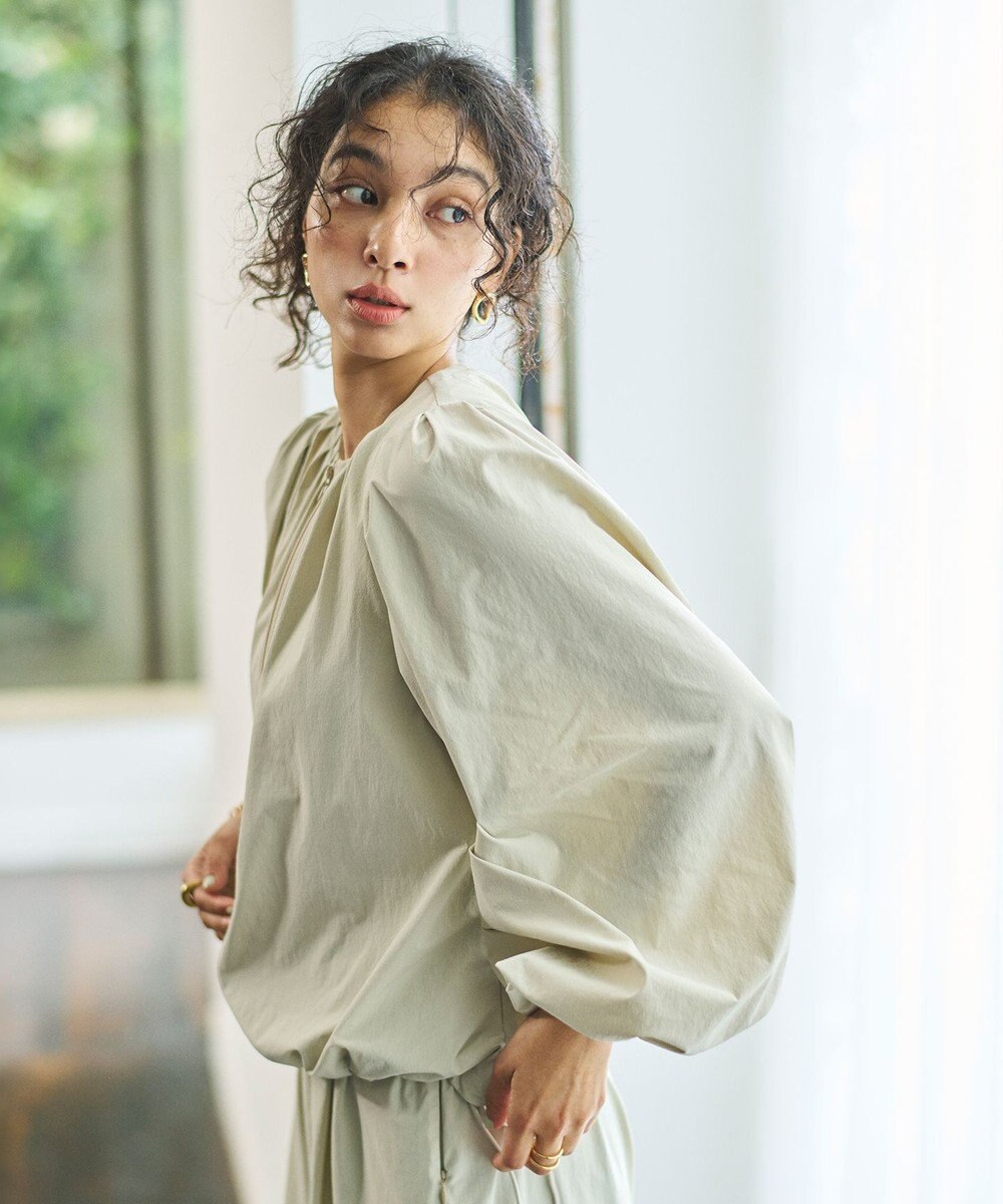 #Newans 【UVカット/撥水/接触冷感】ギャザーブラウス ラッシュガード 