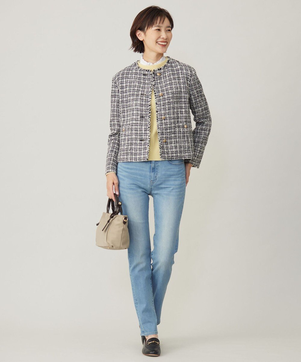 J.PRESS LADIES 【洗える】CLEAR COTTON BLEND ボトルネック ニット 