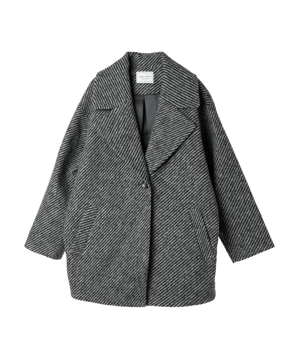 AMERICAN HOLIC ツイードライクコクーンミディコート 