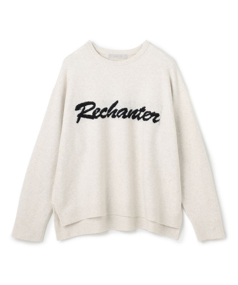 UNFILO ふわふわニット ロゴジャガード 