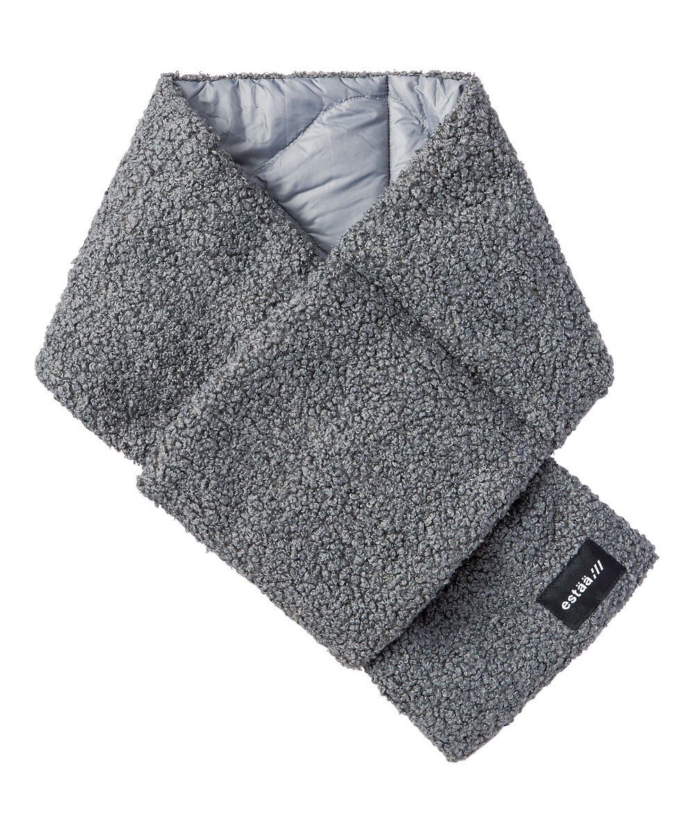 MOONBAT estaa ダウンマフラー 無地ボア／手洗い可／ポケッタブル 