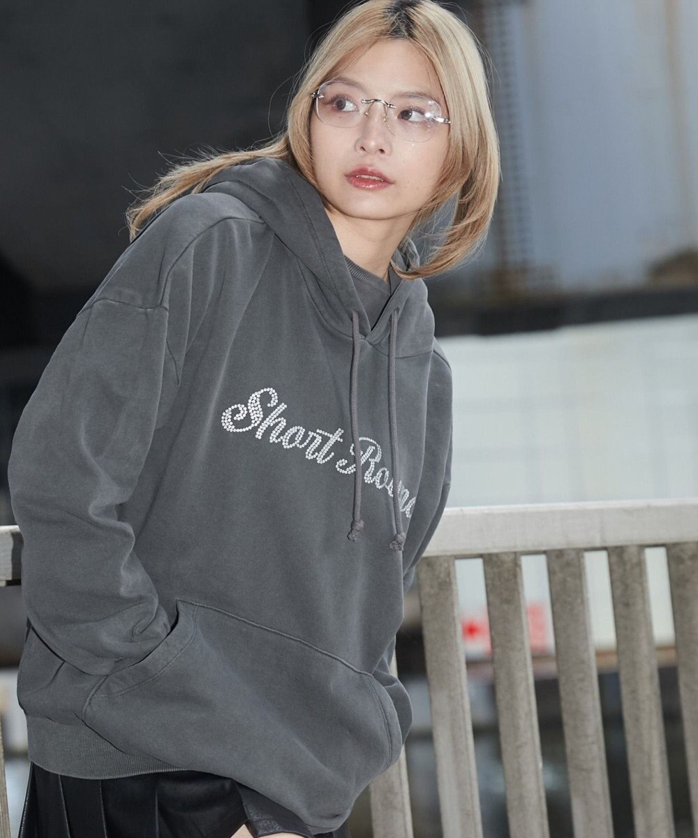 WEGO 【ユニセックス着用ITEM】ピグメントラメグラフィックプルパーカー 