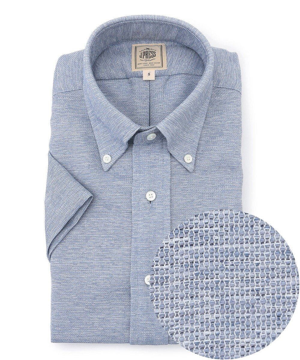 J.PRESS MEN 【WEB・一部店舗限定】ブリーザブルレノクロス 半袖シャツ / B.D. 