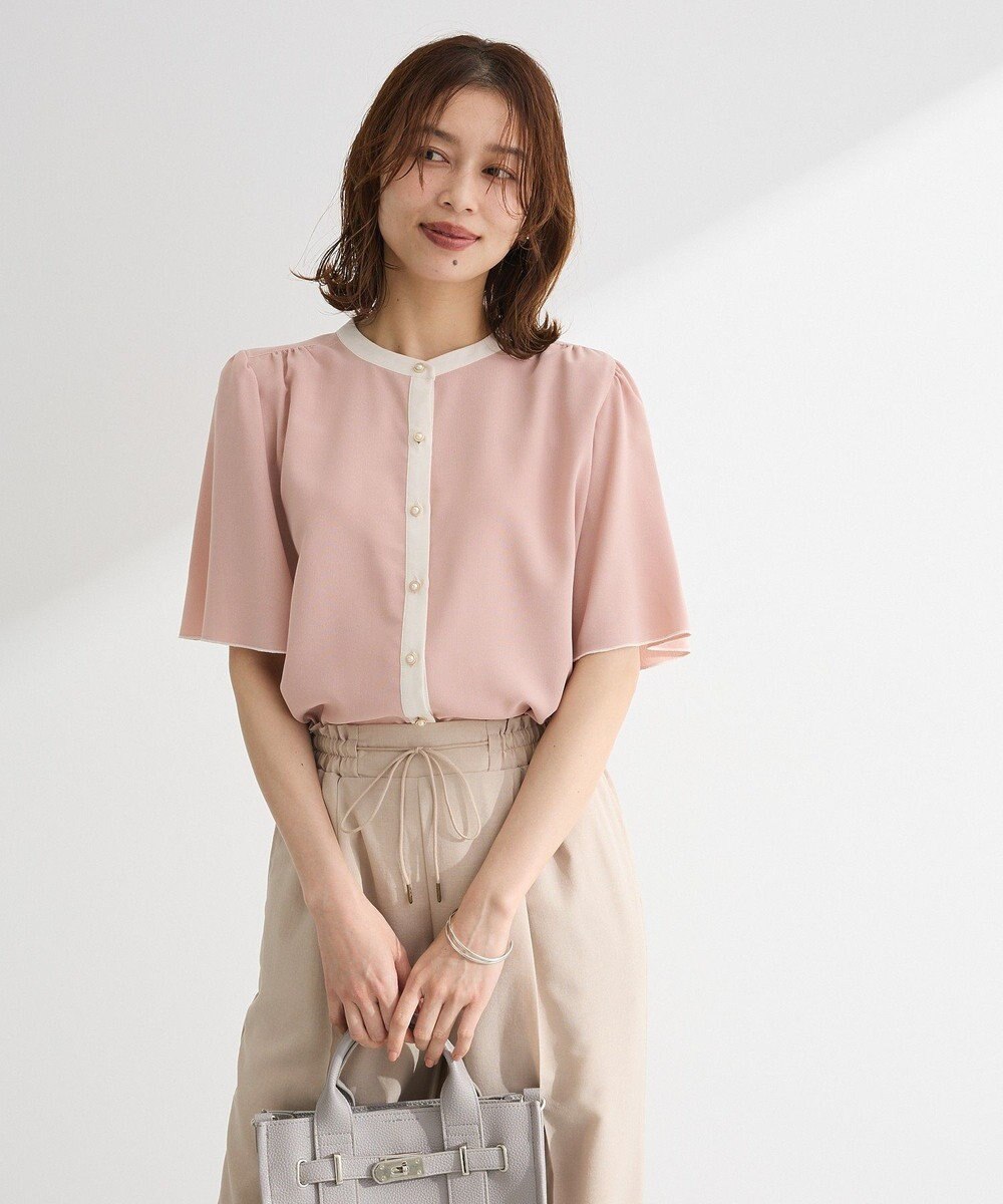 Green Parks ・ＥＬＥＮＣＡＲＥ　ＤＵＥ　バイカラーブラウス 