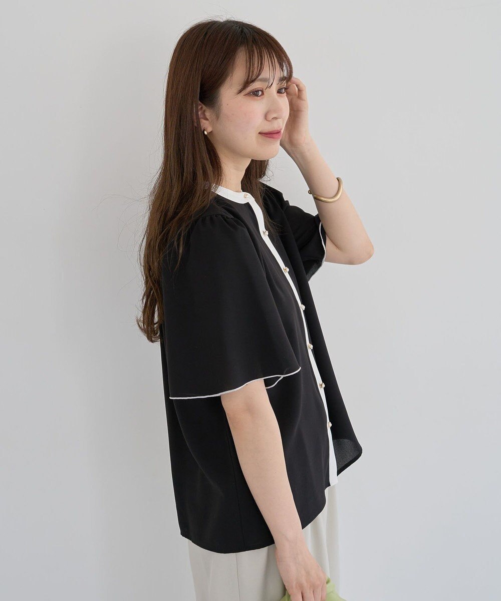 Green Parks ・ＥＬＥＮＣＡＲＥ　ＤＵＥ　バイカラーブラウス 