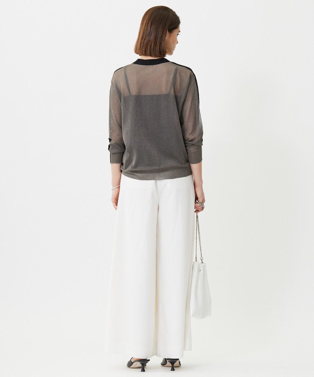 ICB L 【洗える】 マーセライズコットンシアー カーディガン 