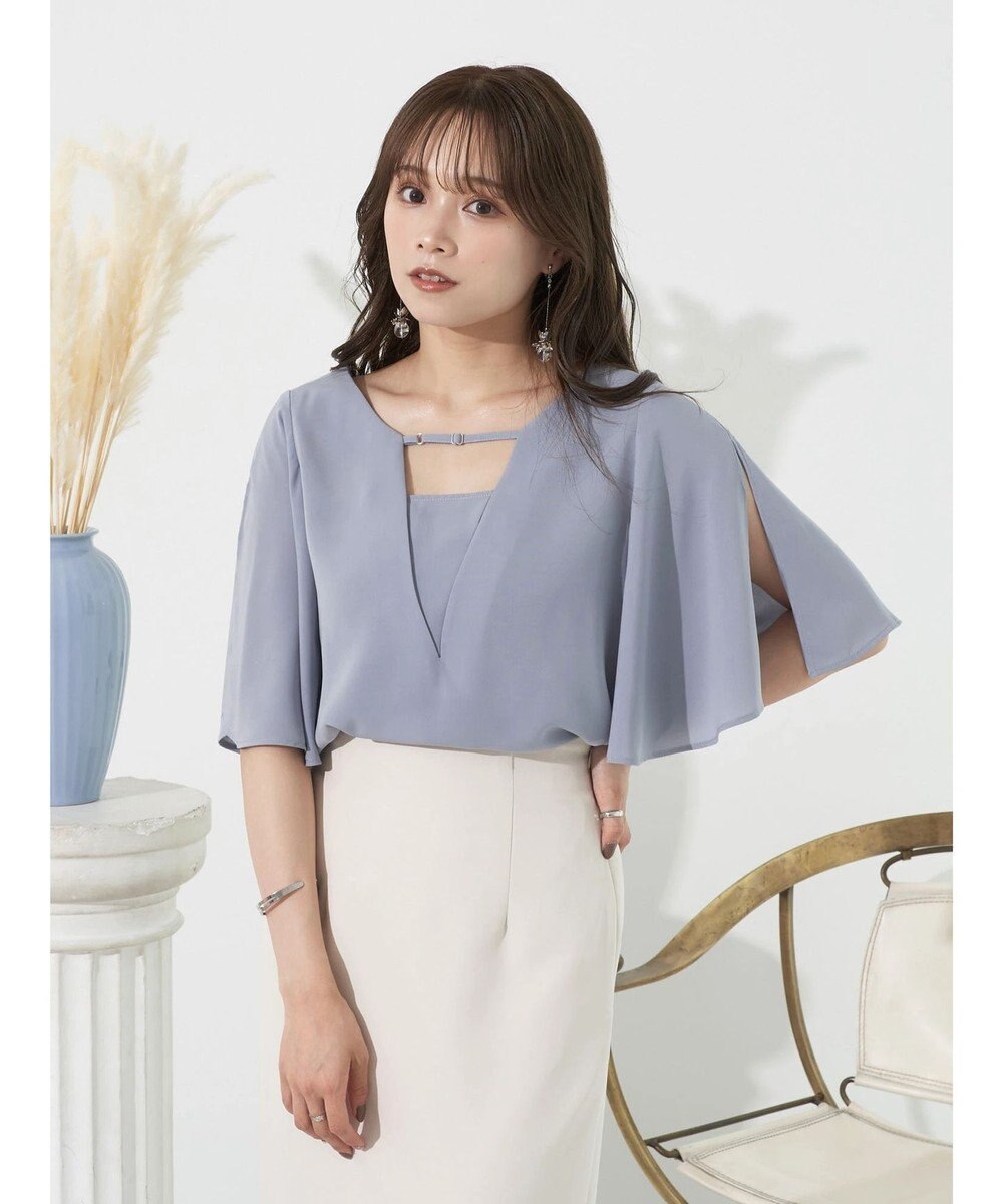 earth music&ecology ２ＷＡＹショルダースリットブラウス 