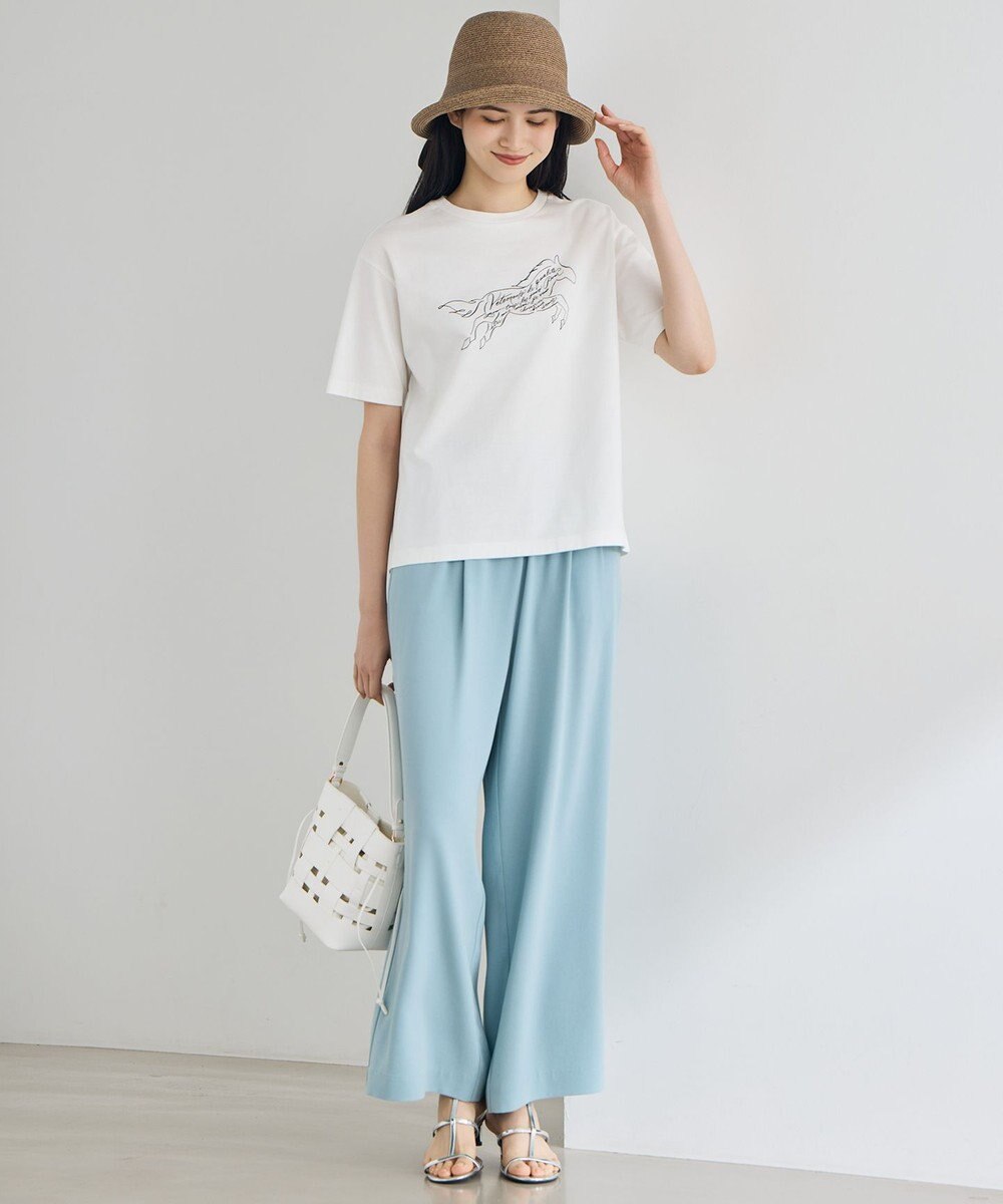 自由区 L 【カタログ掲載】ホースモチーフロゴ Tシャツ 